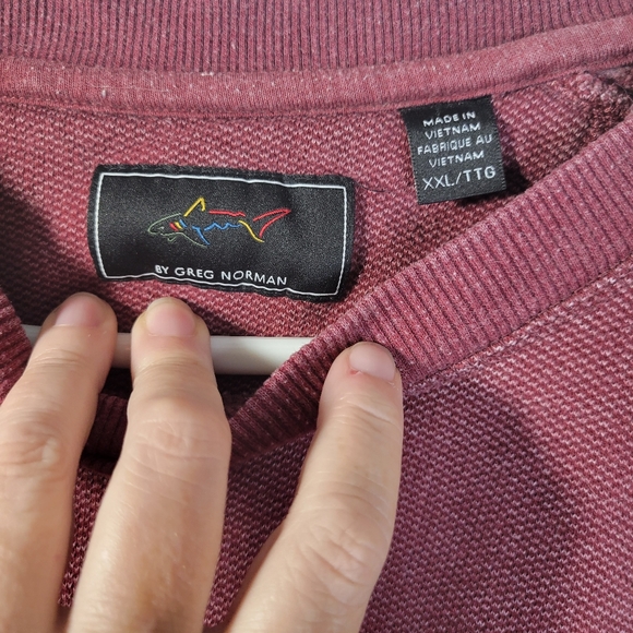 Mens Greg Norman Sweatshirt Red Size XXL One cuff might be a bit stretched out - Picture 4 of 11
